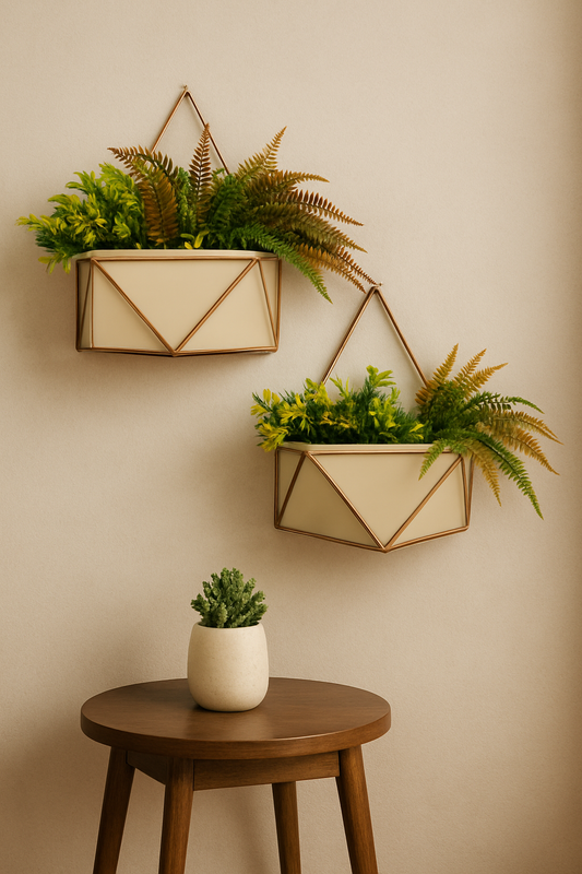 wall hanging metal planters