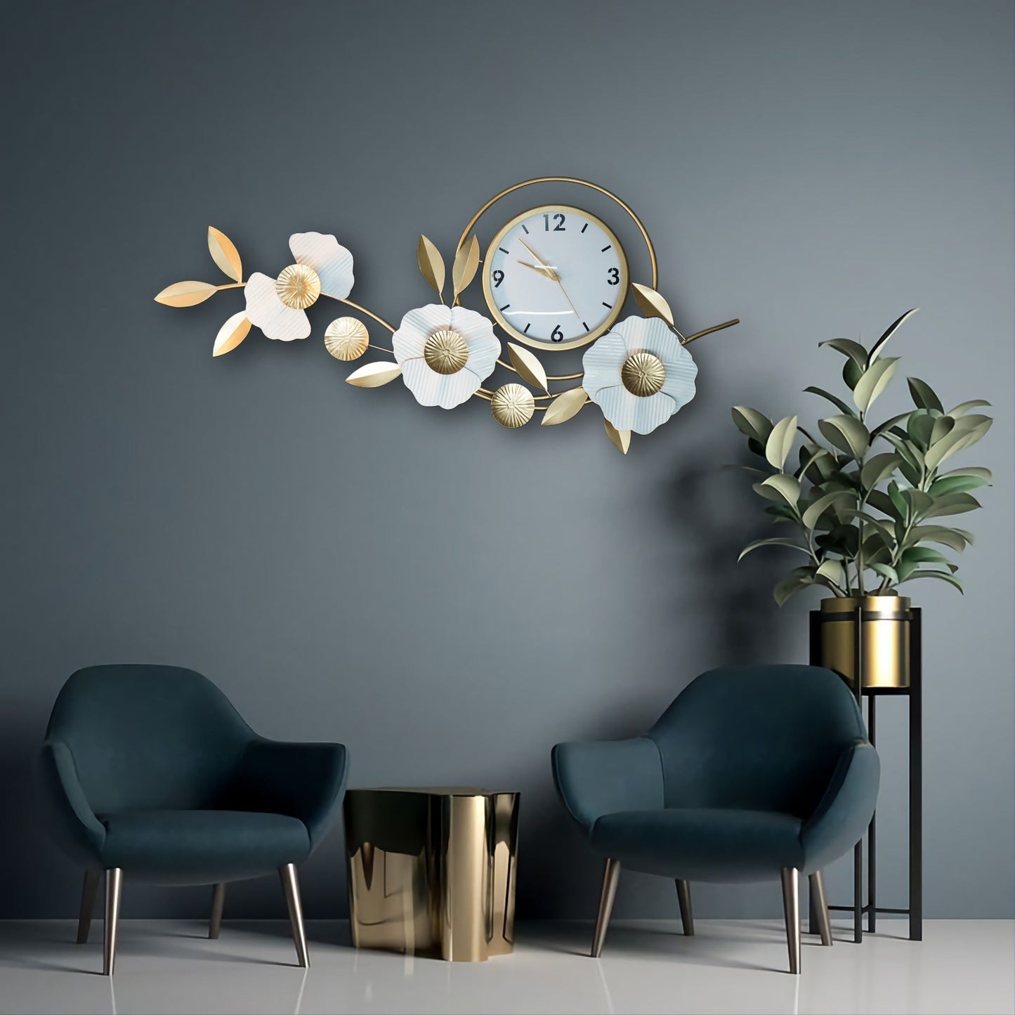 Elegant Floral Wall Clock (DAC-WC008)