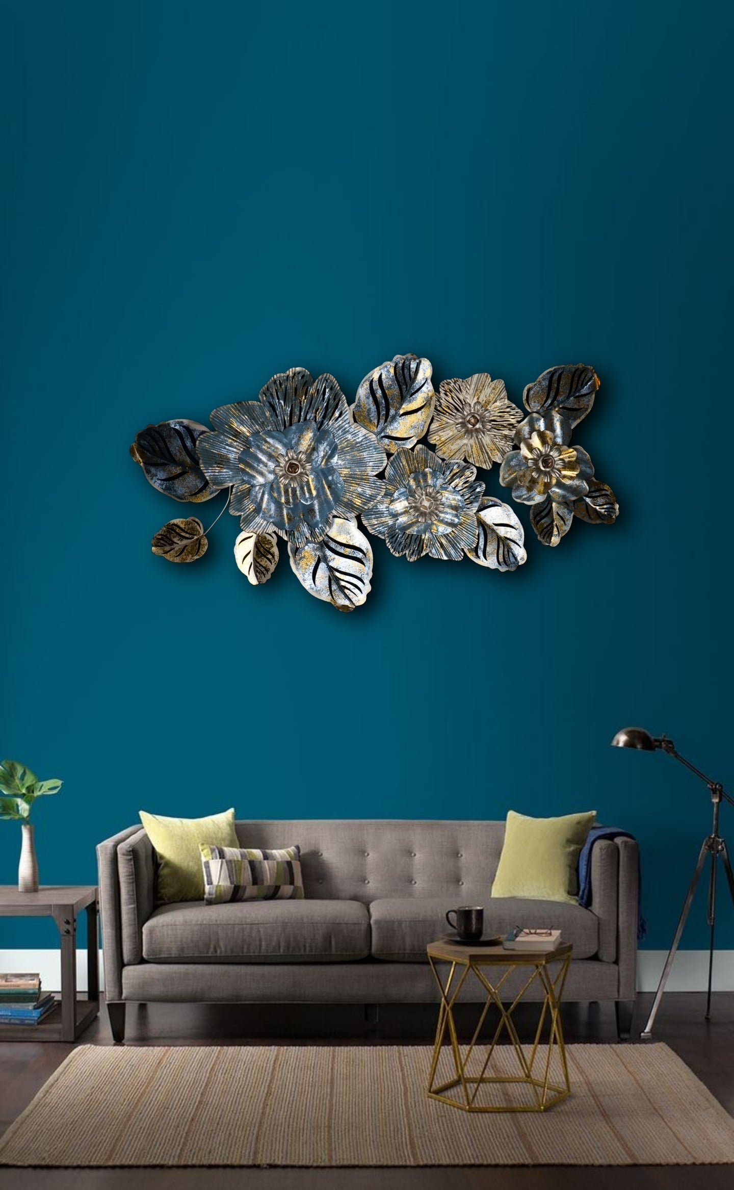 Metallic Floral Wall Art (DAC-WA004)